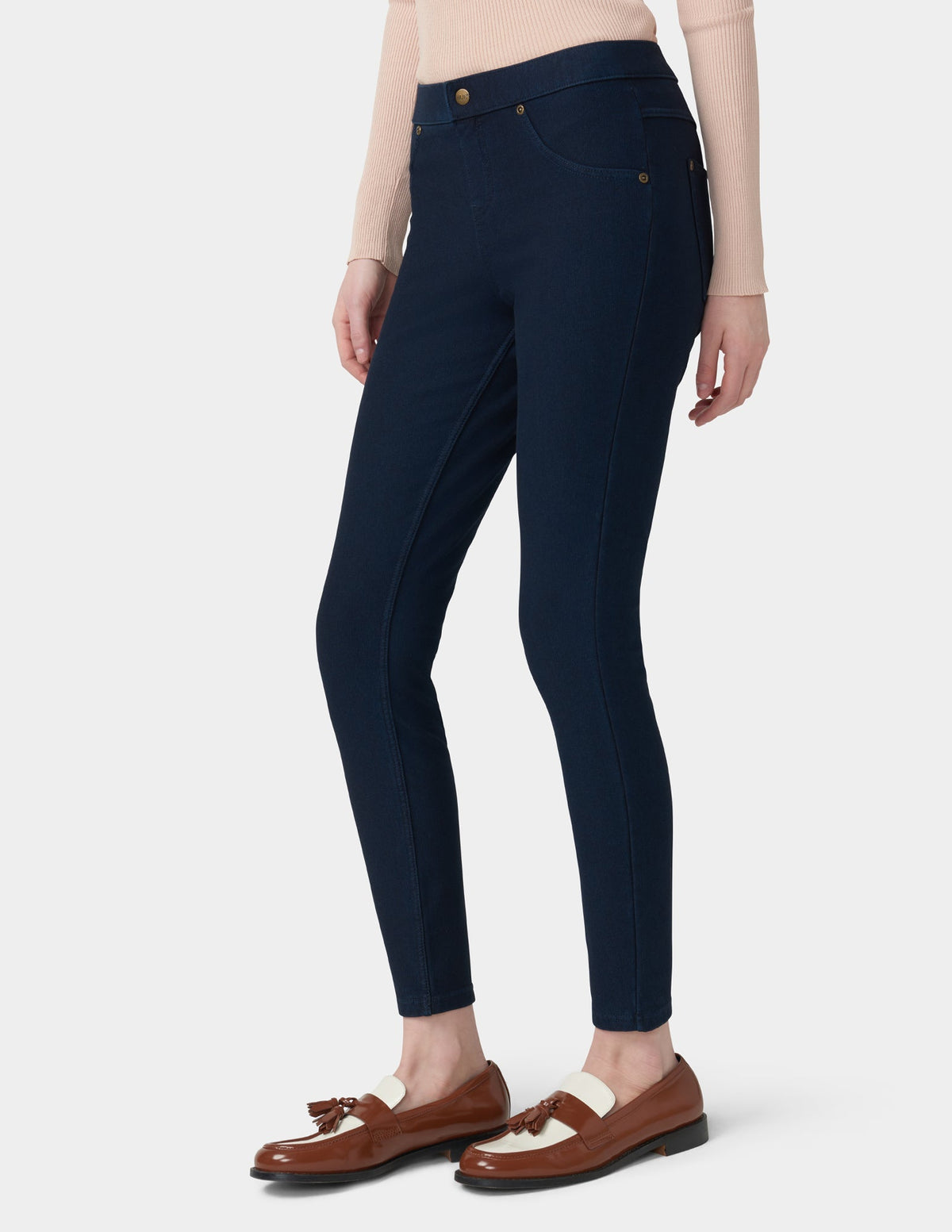 Ultra Soft Fleece Lined Denim Leggings - INK WASH | Hue