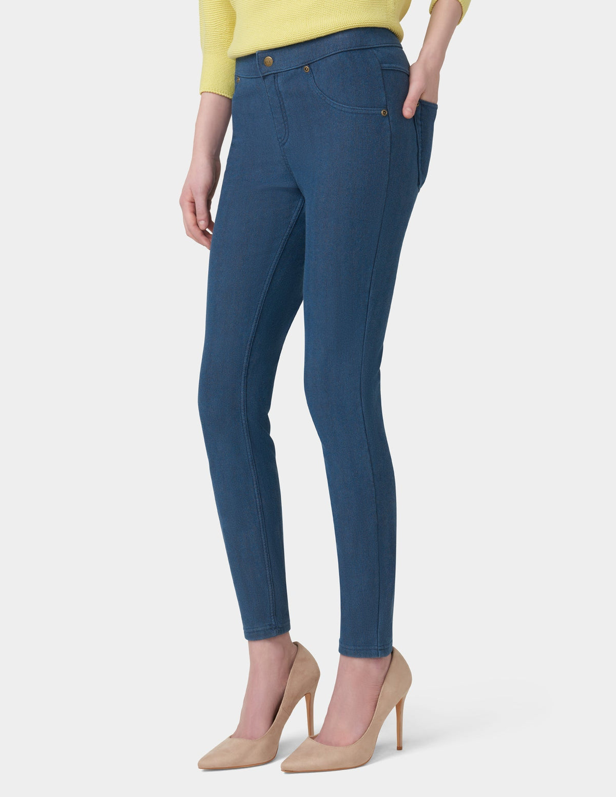 Ultra Soft Fleece Lined Denim Leggings - Medium Wash | Hue