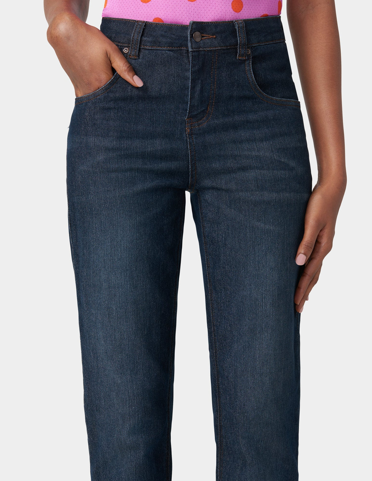 Straight Leg Jeans - Dark Rinse Wash | Hue