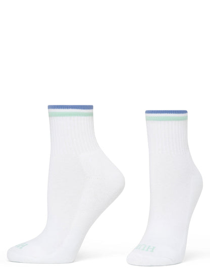 Sport Mini Crew Sock 6 Pair Pack - Tipped | Hue