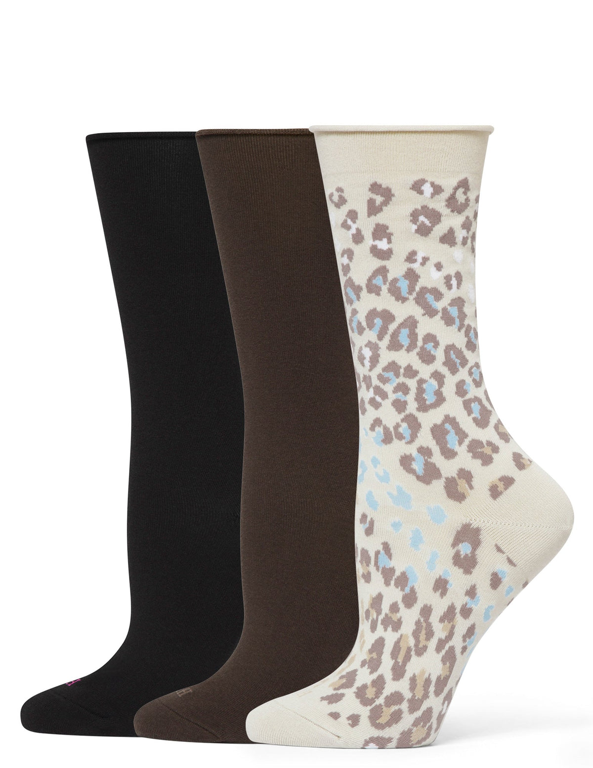 Jeans Socks Crew 3 Pair Pack - Cream Animal | Hue