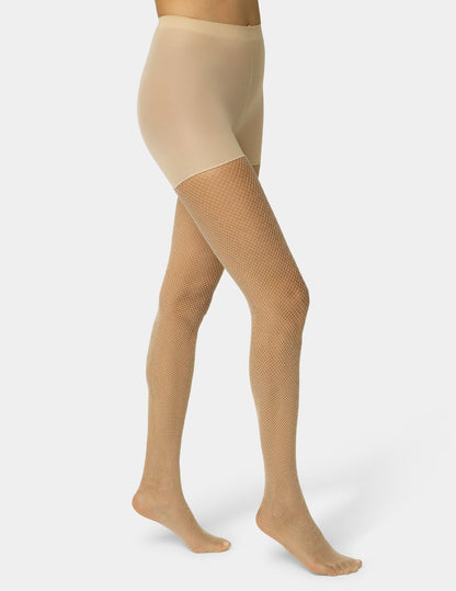 Fishnet Control Top Sheer - Nude | Hue