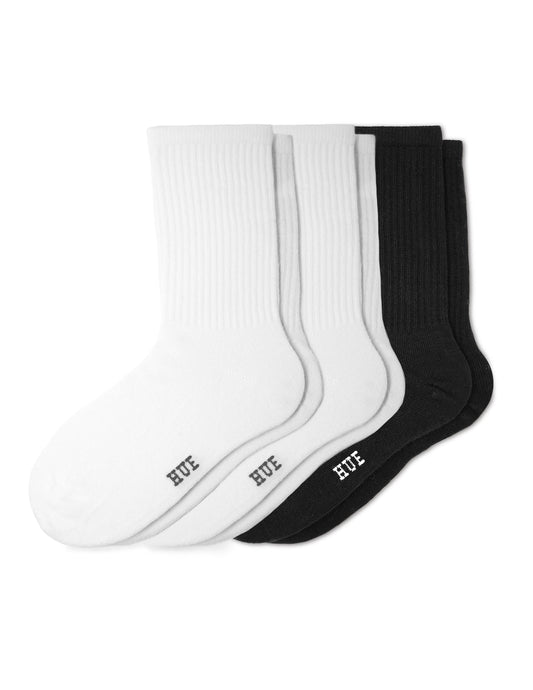 Women's Must Have Crew 3 Pair Pack - White/Black | Hue