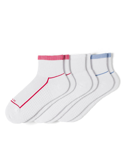 Air Cushion Mini Crew Top Socks 3 Pair Pack - Nautical | Hue