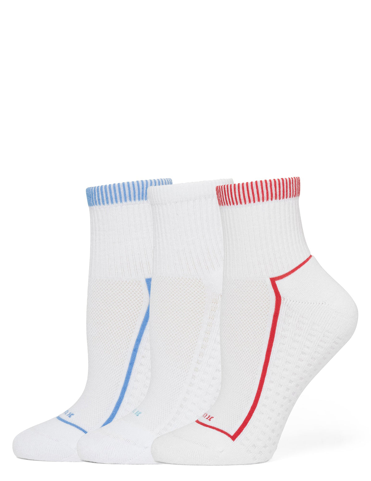 Air Cushion Mini Crew Top Socks 3 Pair Pack - Nautical | Hue