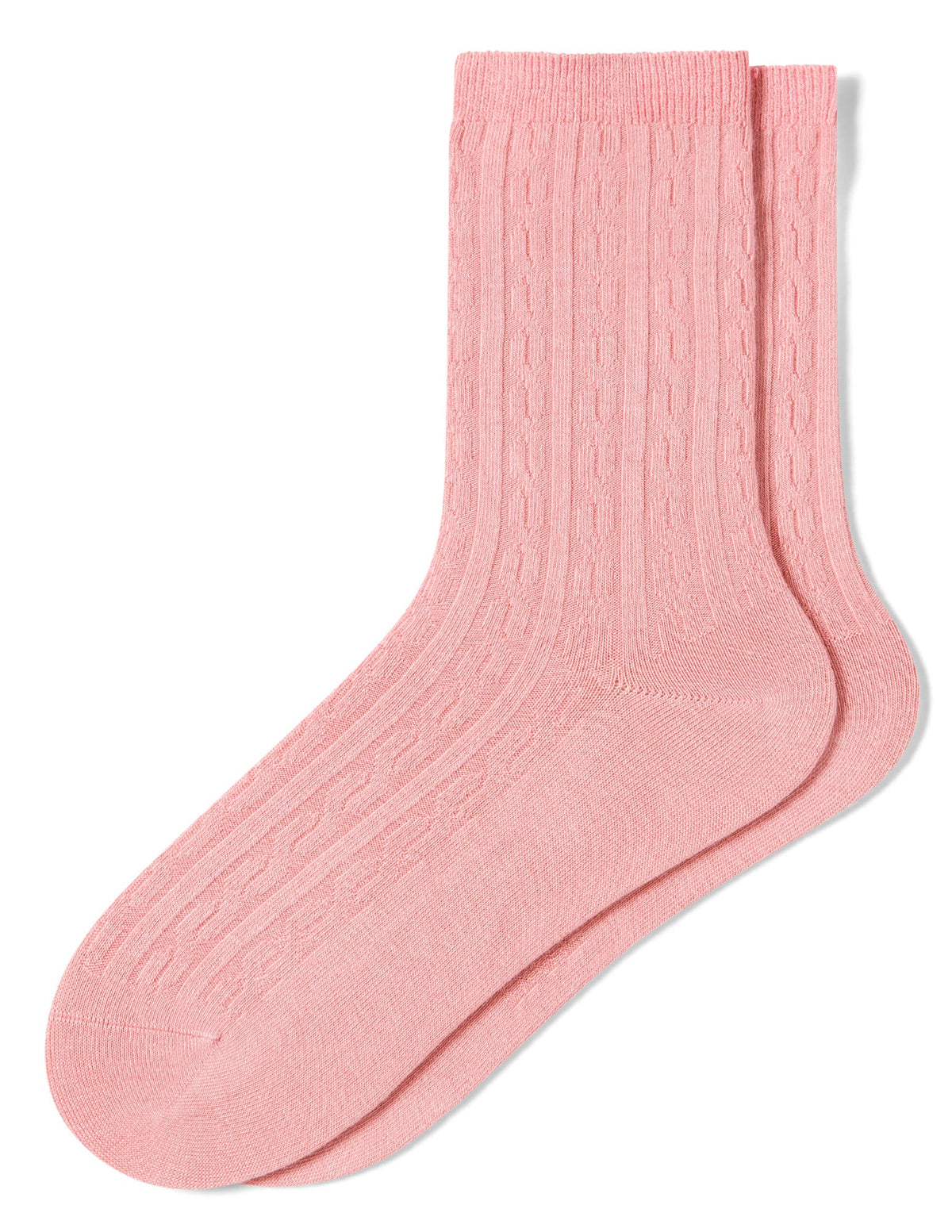 Silk Blend Cable Crew - Almond Blossom | Hue