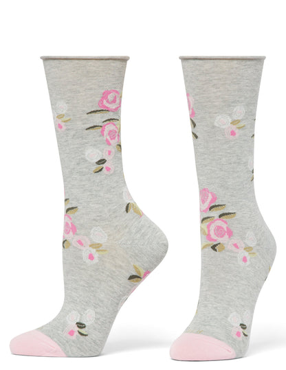 Jeans Socks Crew 3 Pair Pack - Pink Floral | Hue
