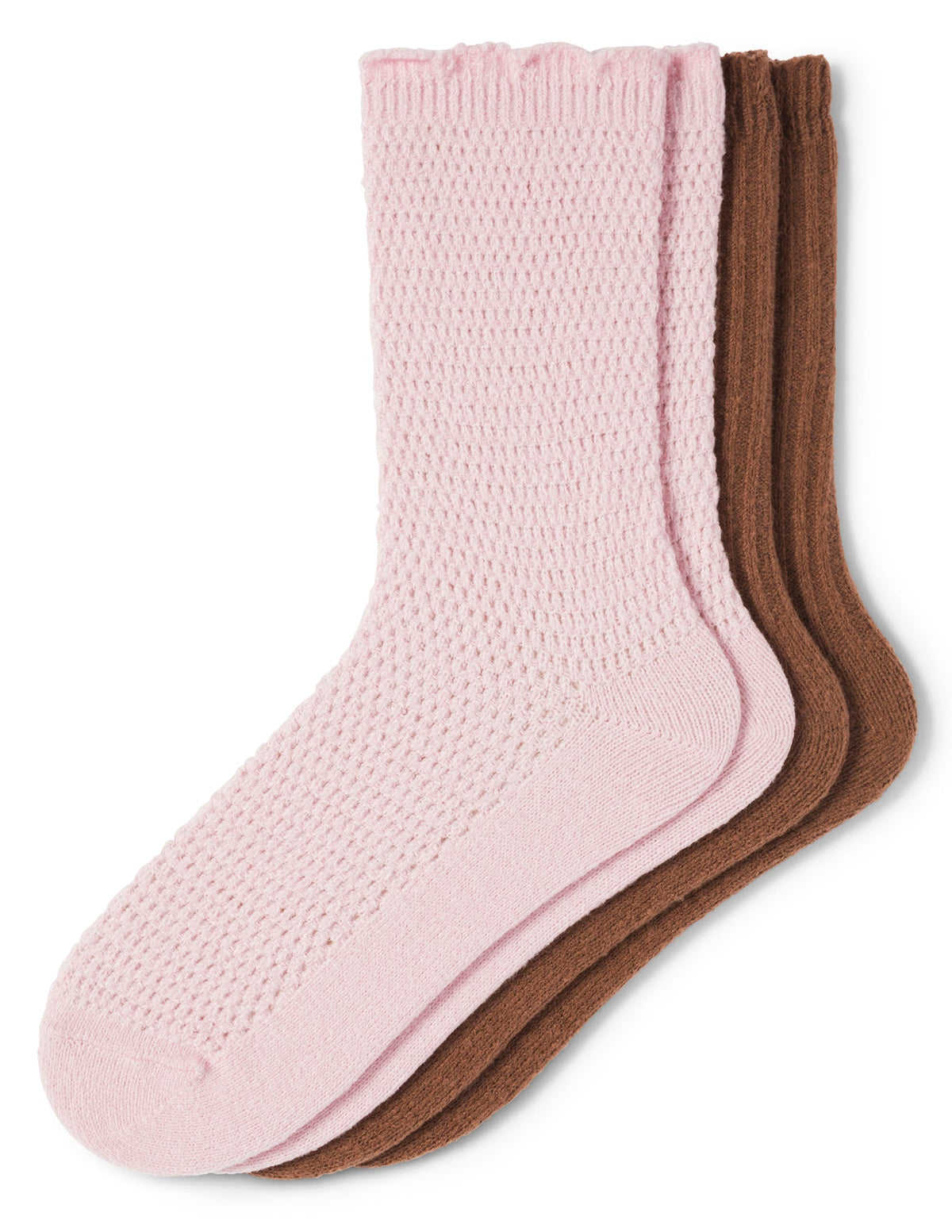 Lattice Sock 2 Pair Pack - Almond Blossom | Hue