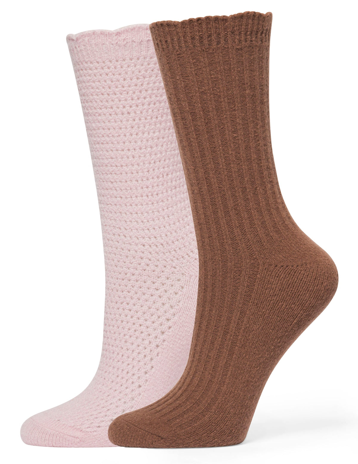 Lattice Sock 2 Pair Pack - Almond Blossom | Hue